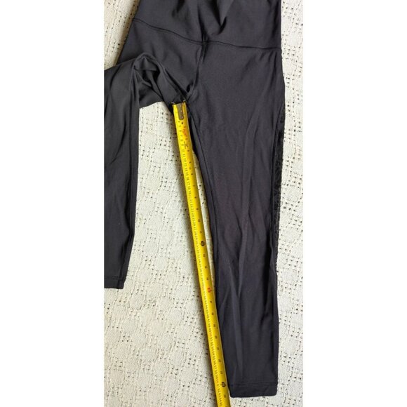 Lululemon Meant To Move 7/8 Tight Mesh Black Flocked Floral Leggings Pants 6 - Picture 6 of 7